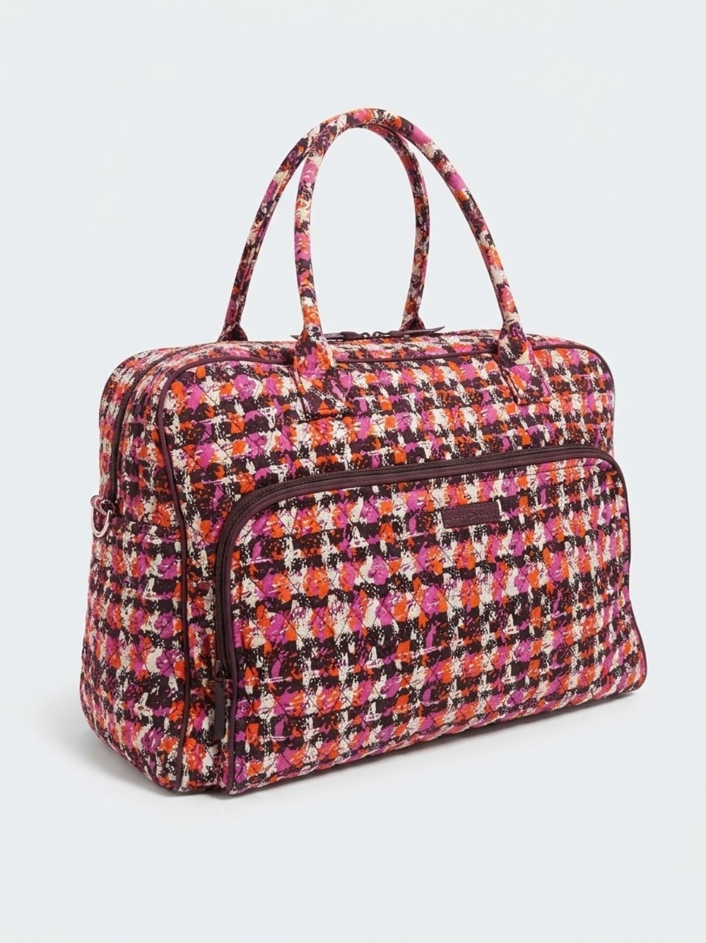 Vera Bradley Pink & Orange Tweed Travel Tote